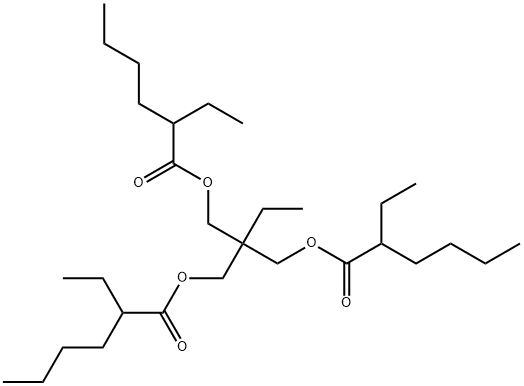 トリ2エチルヘキサン酸トリメチロ-ルプロパン 化学構造式