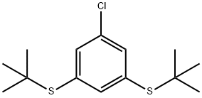 3,5-ビス(tert-ブチルチオ)-1-クロロベンゼン 化学構造式