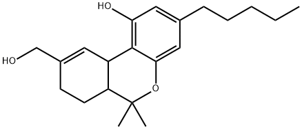 6a,7,8,10a-テトラヒドロ-1-ヒドロキシ-6,6-ジメチル-3-ペンチル-6H-ジベンゾ[b,d]ピラン-9-メタノール 化学構造式