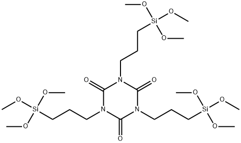 1,3,5-トリス[3-(トリメトキシシリル)プロピル]-1,3,5-トリアジン-2,4,6(1H,3H,5H)-トリオン 化学構造式