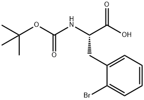 BOC-L-2-ブロモフェニルアラニン 化学構造式