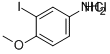 3-碘-4-甲氧基苯胺盐酸盐, 261173-06-2, 结构式