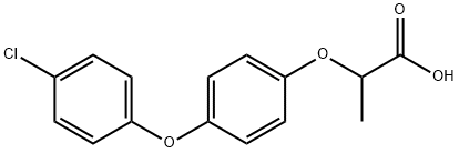 2-[p-(p-クロロフェノキシ)フェノキシ]プロピオン酸 化学構造式