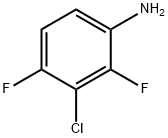 3-クロロ-2,4-ジフルオロアニリン 化学構造式