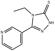 4-エチル-5-ピリジン-3-イル-4H-[1,2,4]トリアゾール-3-チオール 化学構造式