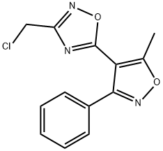 3-(CHLOROMETHYL)-5-(5-METHYL-3-PHENYLISOXAZOL-4-YL)-1,2,4-OXADIAZOLE Structure