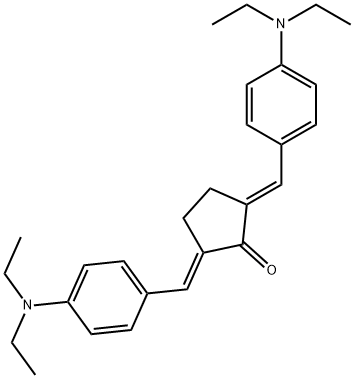 (2E,5E)-2,5-双[(4 - (二乙氨基)苯基)亚甲基]环戊酮, 261360-66-1, 结构式