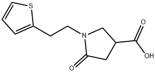 5-oxo-1-(2-thien-2-ylethyl)pyrrolidine-3-carboxylic acid Structure