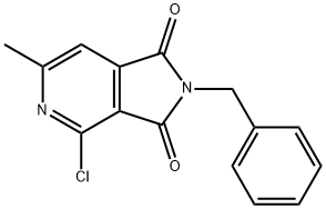 2-benzyl-4-chloro-6-methyl-2,3-dihydro-1H-pyrrolo[3,4-c]pyridine-1,3-dione Struktur