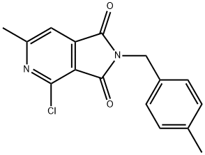 4-Chloro-6-methyl-2-(4-methylbenzyl)-2,3-dihydro-1H-pyrrolo[3,4-c]pyridine-1,3-dione Struktur