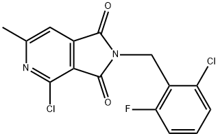 4-chloro-2-(2-chloro-6-fluoroBenzyl)-6-methyl-2,3-dihydro-1H-pyrrolo[3,4-c]pyridine-1,3-dione Structure