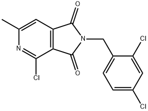 4-chloro-2-(2,4-dichlorobenzyl)-6-methyl-2,3-dihydro-1H-pyrrolo[3,4-c]pyridine-1,3-dione Structure