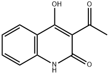 3-乙酰基-4-羟基喹啉-2(1H)-酮 结构式