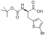 (R)-N-BOC-2-(5-ブロモチエニル)アラニン 化学構造式