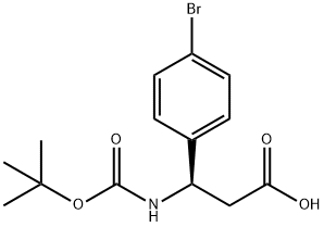 Boc-4-溴-L-beta-苯丙氨酸 结构式