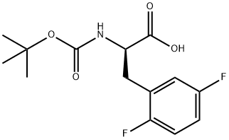 (2R)-2-[(TERT-BUTOXYCARBONYL)AMINO]-3-(2,5-DIFLUOROPHENYL)PROPANOIC ACID Struktur