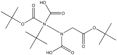 三-BOC-肼基乙酸 结构式