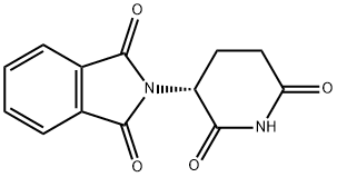 (3R)-3-(1,3-ジオキソイソインドリン-2-イル)ピペリジン-2,6-ジオン 化学構造式