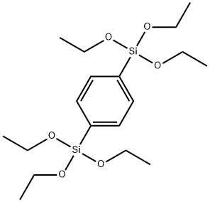 1,4-ビス(トリエトキシシリル)ベンゼン 化学構造式