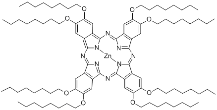 2,3,9,10,16,17,23,24-八(辛氧基)-29H,31H-酞菁锌, 261504-18-1, 结构式