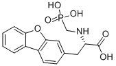 N-(ホスホノメチル)-3-(ジベンゾフラン-3-イル)-L-アラニン1-メチル 化学構造式