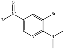 3-BROMO-2-(N,N-DIMETHYL)AMINO-5-NITROPYRIDINE 化学構造式