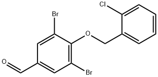 3,5-DIBROMO-4-[(2-CHLOROBENZYL)OXY]BENZALDEHYDE Structure