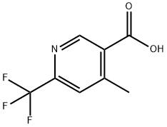 4-甲基-6-三氟甲基烟酸, 261635-74-9, 结构式