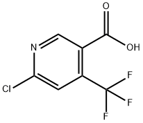 6-クロロ-4-(トリフルオロメチル)ニコチン酸 化学構造式