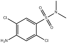 4-アミノ-2,5-ジクロロ-N,N-ジメチルベンゼンスルホンアミド 化学構造式