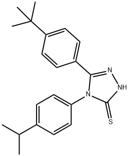 5-(4-TERT-ブチルフェニル)-4-(4-イソプロピルフェニル)-1,2,4-トリアゾール-3-チオール 化学構造式