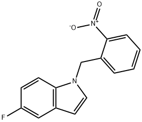 1-(2-ニトロベンジル)-5-フルオロ-1H-インドール 化学構造式