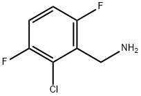 2-クロロ-3,6-ジフルオロベンジルアミン 化学構造式