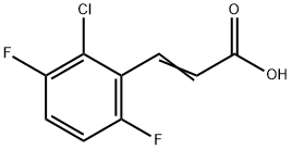 2-クロロ-3,6-ジフルオロけい皮酸 化学構造式