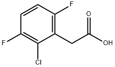 2-氯-3,6-二氟苯醋酸, 261762-52-1, 结构式