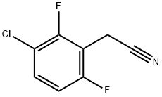3-クロロ-2,6-ジフルオロフェニルアセトニトリル 化学構造式
