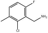 2-クロロ-6-フルオロ-3-メチルベンジルアミン 化学構造式
