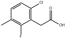 6-氯-2-氟-3-甲基苯乙酸, 261762-93-0, 结构式