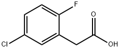 5-クロロ-2-フルオロフェニル酢酸 化学構造式