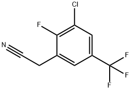 3-CHLORO-2-FLUORO-5-(TRIFLUOROMETHYL)PHENYLACETONITRILE Structure