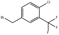 4-クロロ-3-(トリフルオロメチル)ベンジルブロミド 化学構造式