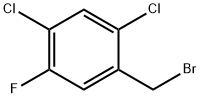 2,4-ジクロロ-5-フルオロベンジルブロミド 化学構造式