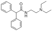 N-(2-diethylaminoethyl)-2,2-diphenyl-acetamide Struktur