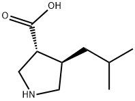 (3R,4R)-4-ISOBUTYLPYRROLIDINE-3-CARBOXYLIC ACID Structure