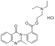 2-(2-Methyl-4-oxo-3(4H)-quinazolinyl)benzoic acid 2-(diethylamino)ethy l ester HCl Struktur