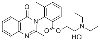2-Metil-3-(2-carbossietildietilammino-6-metil-fenil)-4-chinazolone clo ridrate [Italian] Structure