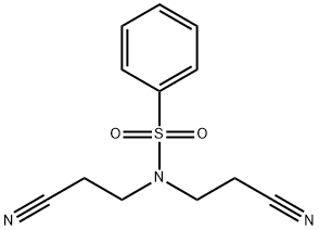 N,N-bis(2-cyanoethyl)benzenesulfonamide Struktur