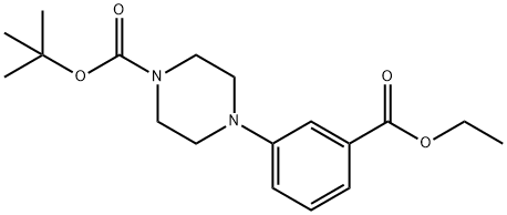 3-(4-BOC-哌嗪-1-基)苯甲酸乙酯, 261925-94-4, 结构式
