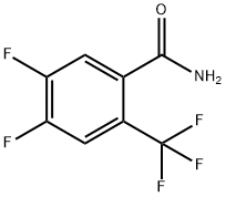 4,5-ジフルオロ-2-(トリフルオロメチル)ベンズアミド 化学構造式