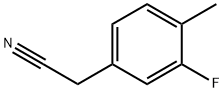 3-フルオロ-4-メチルフェニルアセトニトリル 化学構造式